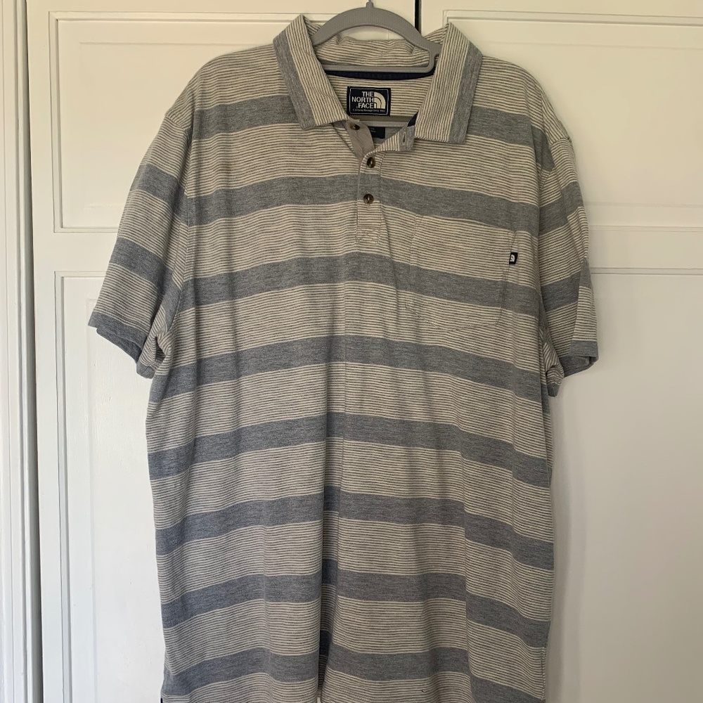 The North Face Striped Men's‎ Polo Size 2XL